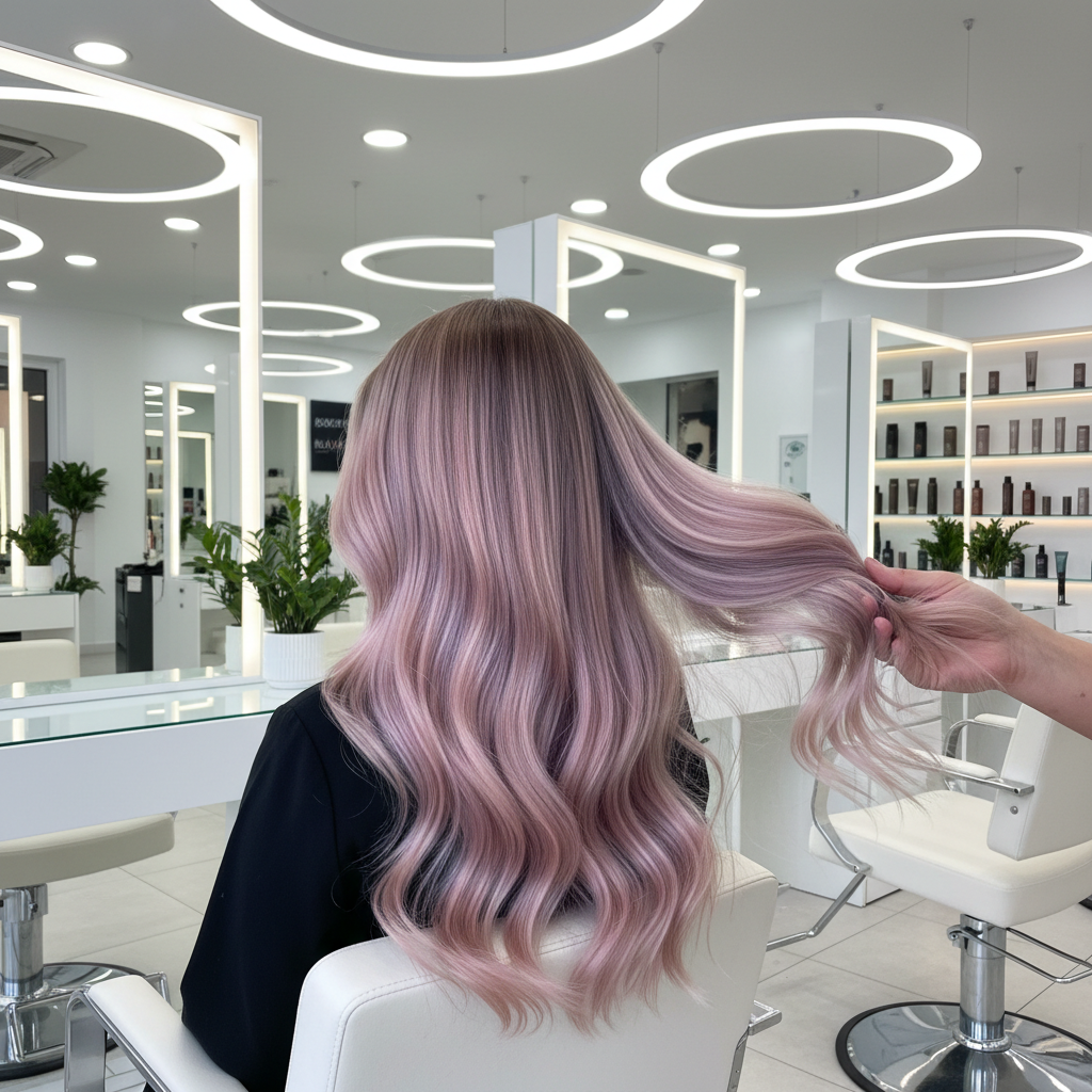 Creative hair color salon service