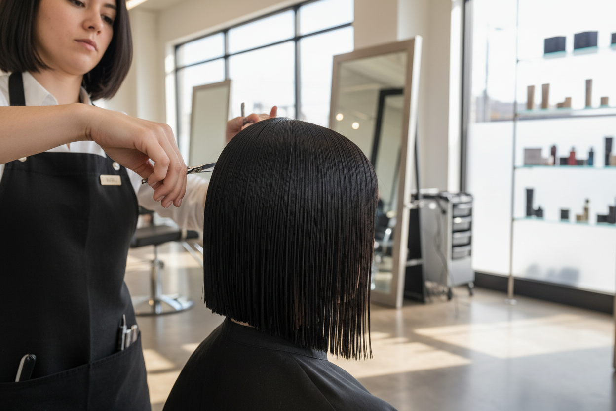 Precision woman's haircut 